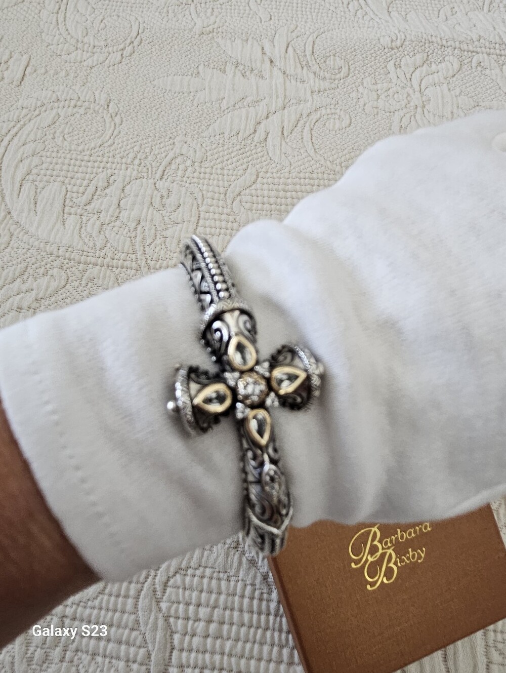 Barbara Bixby 18k And Silver Cuff Bracelet M